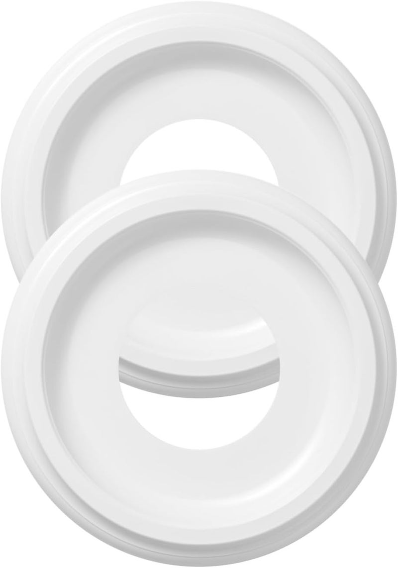 ELFCAB 2 Pack White Molded Nylon Ceiling Medallion for Light Fixtures and Ceiling Fans 10"OD x 4"ID x 1"P (Fits Canopies up to7-1/4") - Image 5